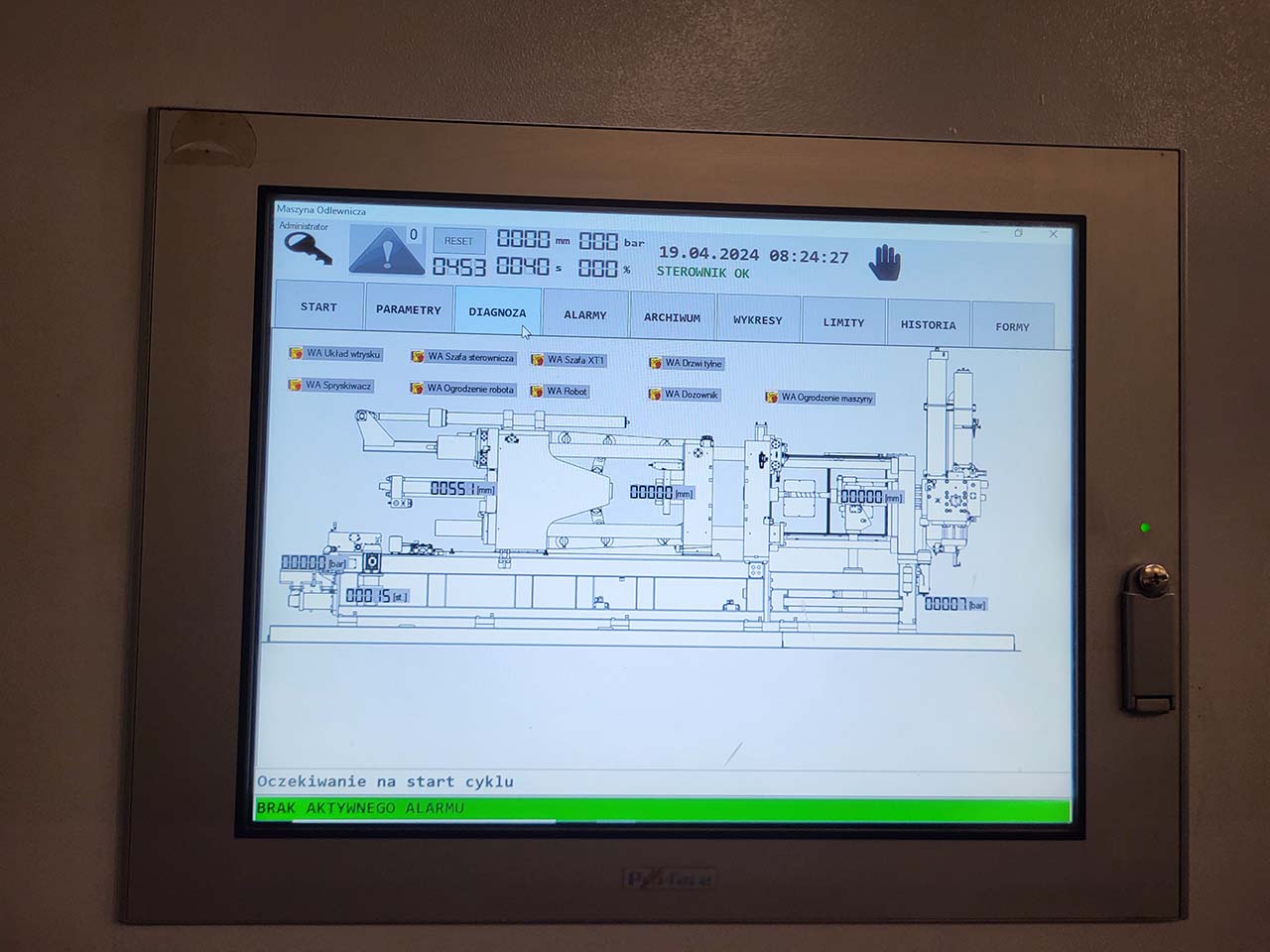 LK CDCM 400 SQ máquina de fundição injetada com câmara fria KK1622, usada